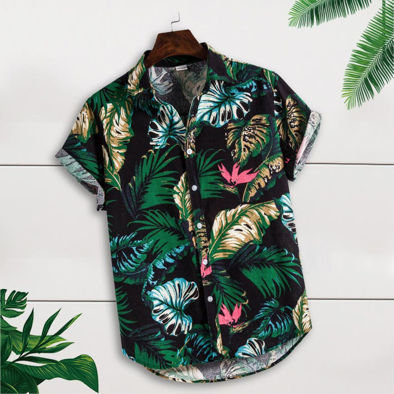 Camisa Social Floral Masculina Havaiana Verão moda praia