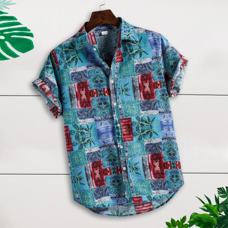 Camisa Social Floral Masculina Havaiana Verão moda praia