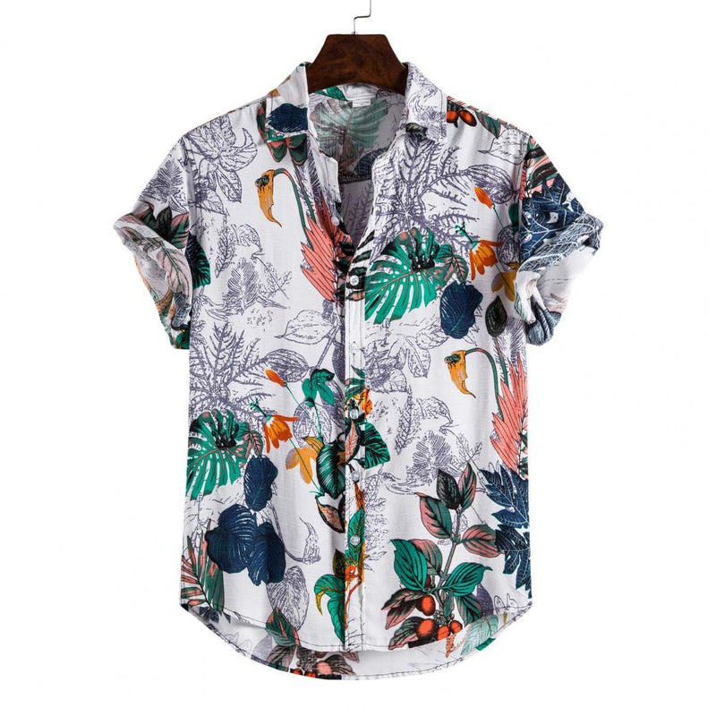 Camisa Social Floral Masculina Havaiana Verão moda praia